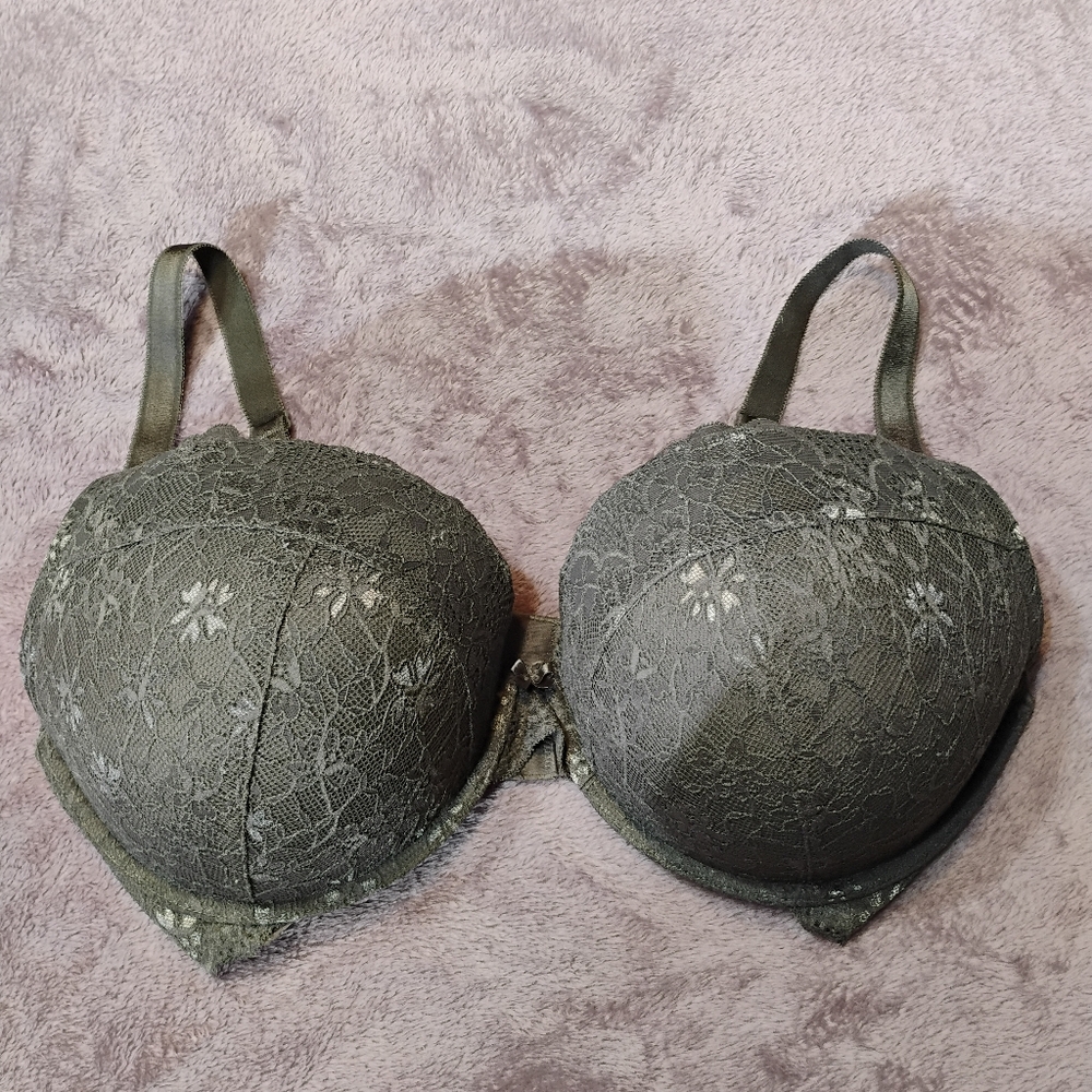 Torrid Lace Push-Up Bra - Gunmetal Gray 42 DDD